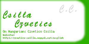 csilla czvetics business card